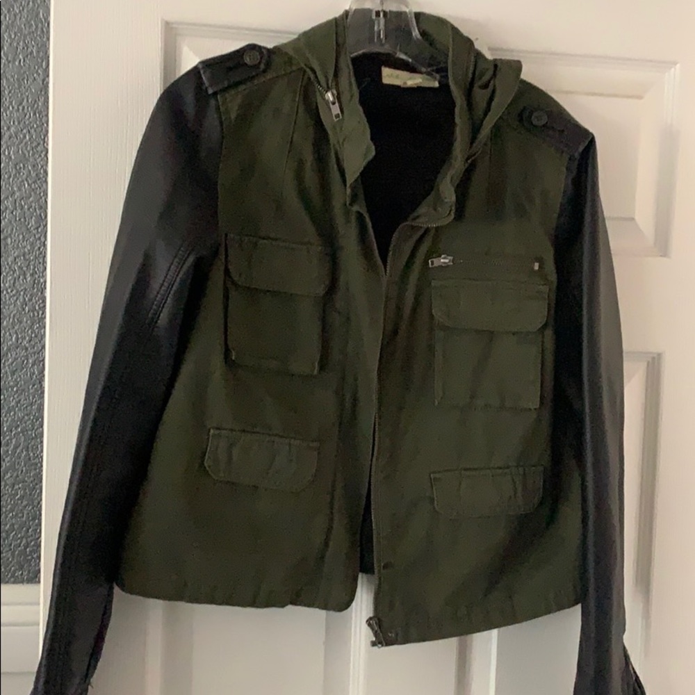 Army green utility jacket